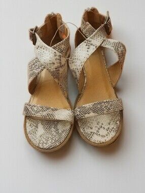LFL by Lust for Life | Beige Snakeskin Gladiator Sandals | Size 7